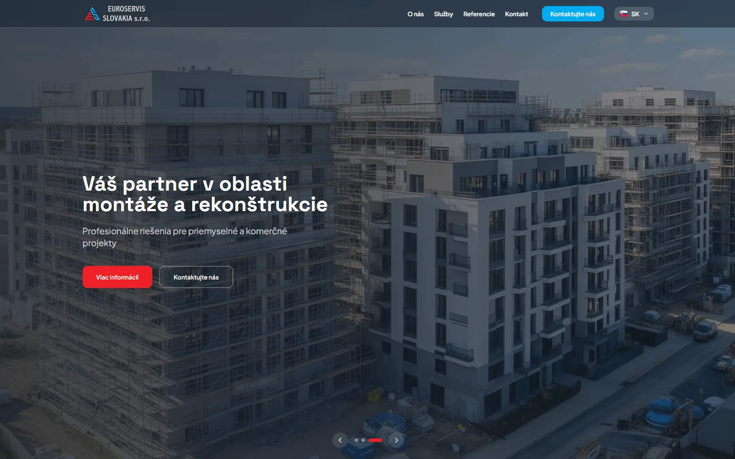 Web pre Euroservis Slovakia — Technika budov